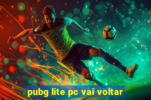 pubg lite pc vai voltar