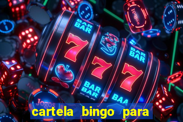 cartela bingo para cha de cozinha imprimir gratis