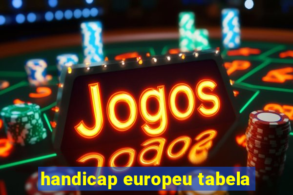 handicap europeu tabela