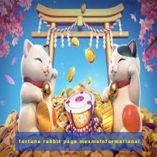 fortune rabbit paga mesmoInformational