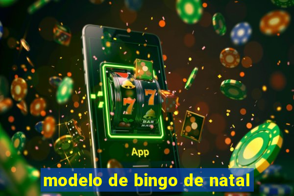 modelo de bingo de natal