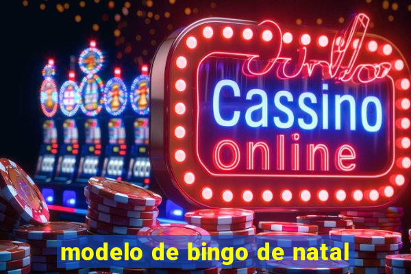 modelo de bingo de natal