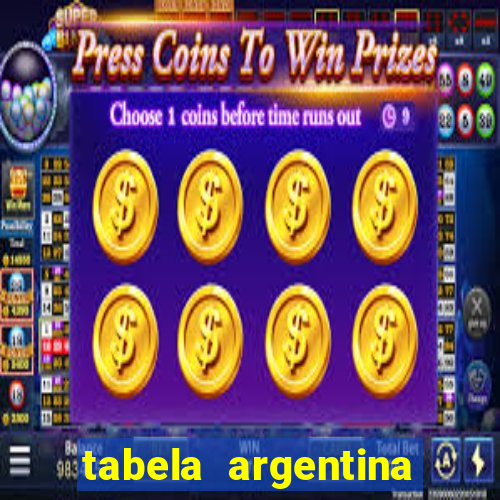 tabela argentina torneo betano