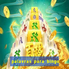 palavras para bingo cha de bebe