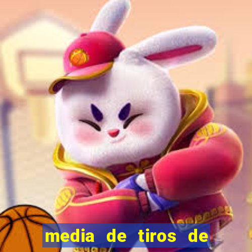 media de tiros de meta por jogo