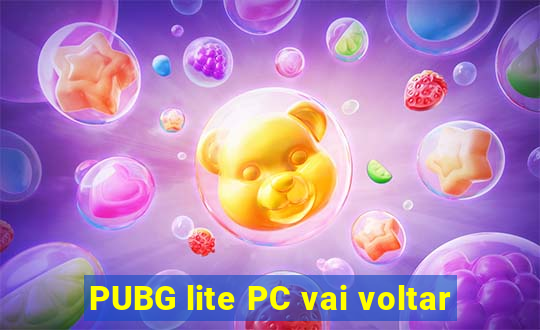 PUBG lite PC vai voltar