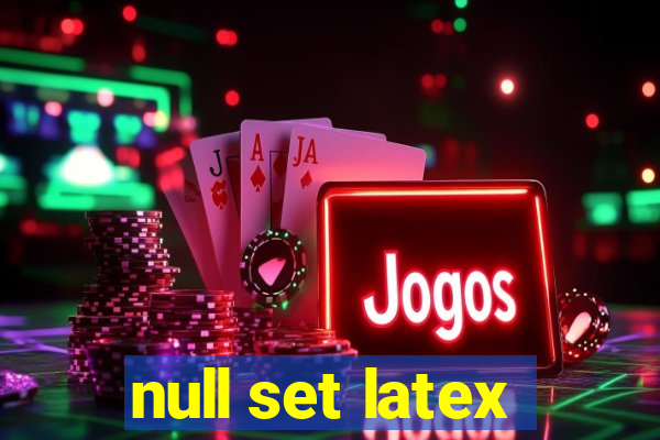 null set latex