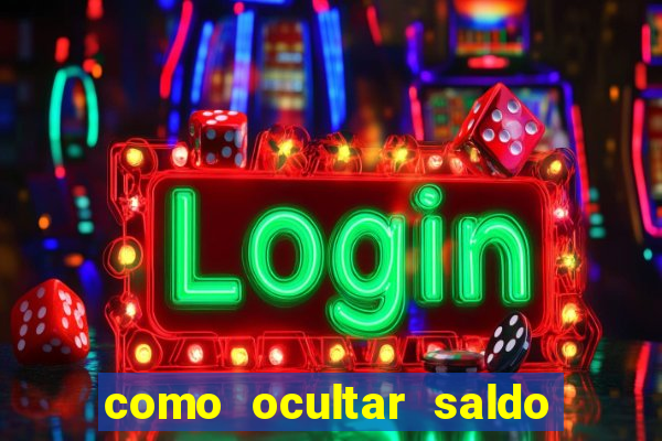 como ocultar saldo na betfair