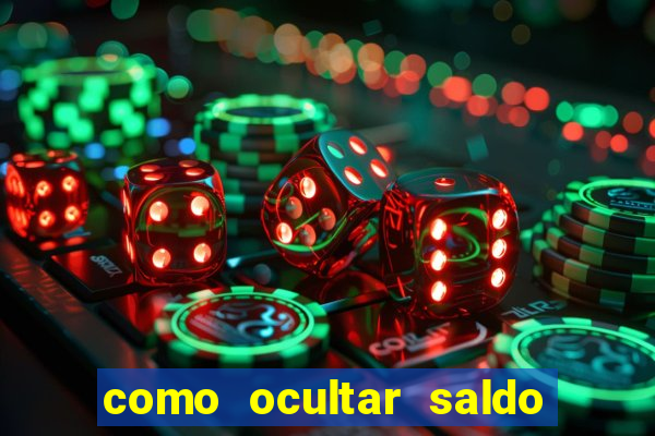 como ocultar saldo na betfair