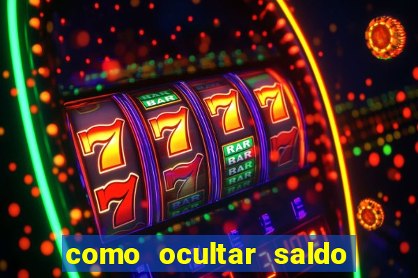 como ocultar saldo na betfair