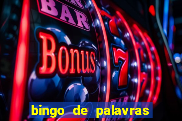 bingo de palavras 3 ano