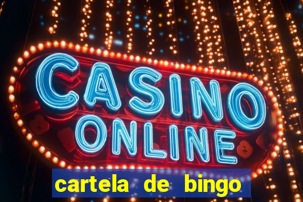 cartela de bingo cha de panela