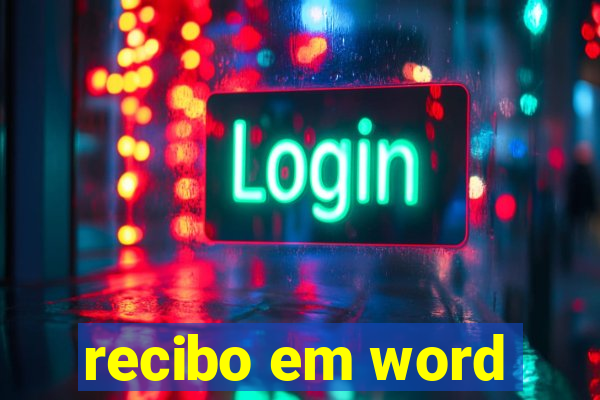 recibo em word