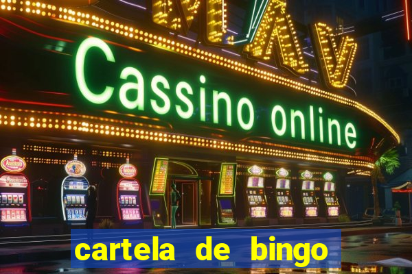 cartela de bingo cha de bebe