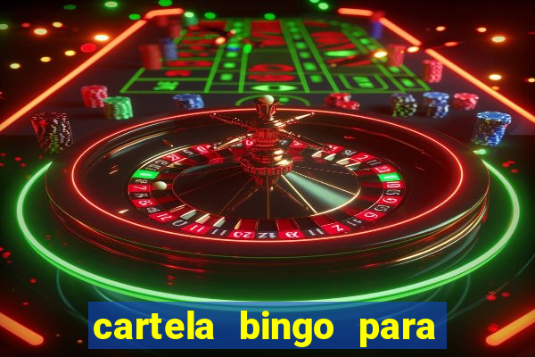 cartela bingo para cha de cozinha imprimir gratis