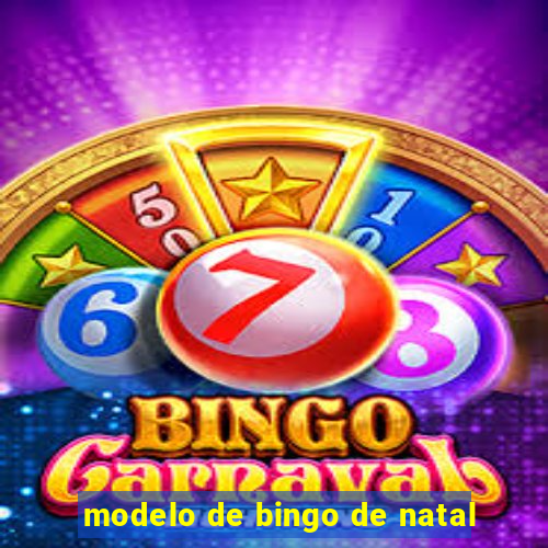 modelo de bingo de natal