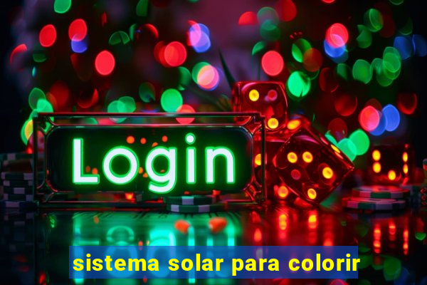 sistema solar para colorir