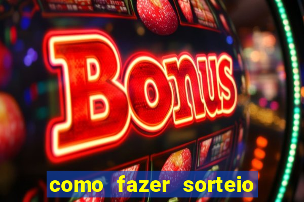 como fazer sorteio de cores online