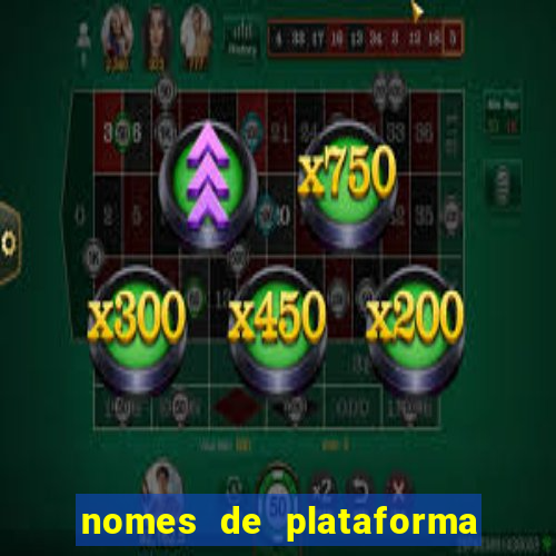 nomes de plataforma de jogos de aposta